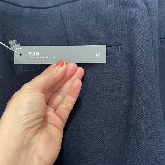 Loft Elegant Marisa Navy Women's Pants 12 - Picture 4 of 7